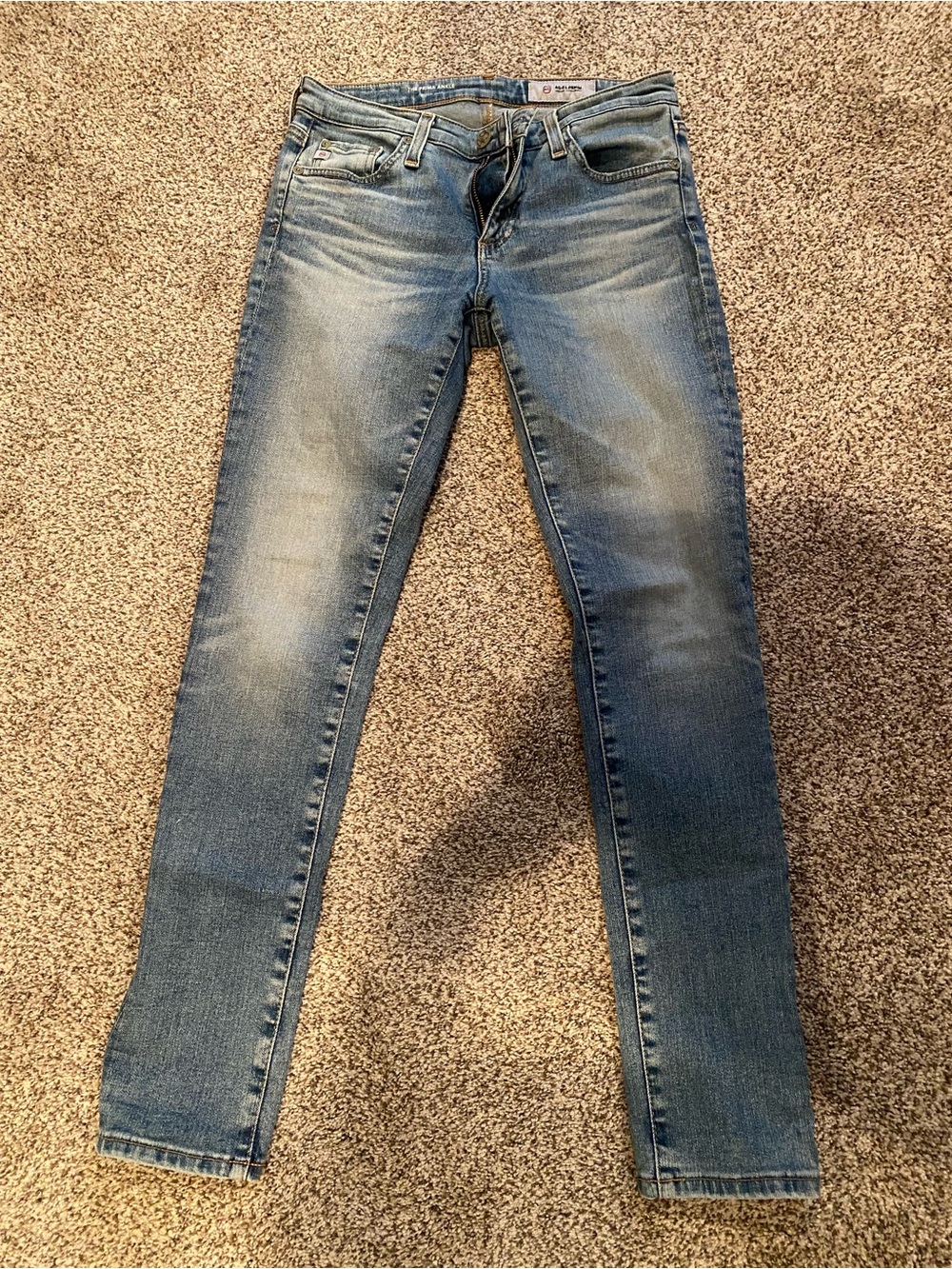 Ag Adriano Goldschmied Prima Ankle Light Blue Skinny Jeans